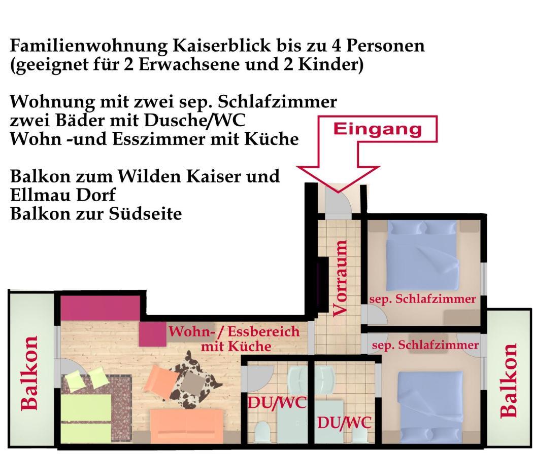 Kaiserapart Ellmau Zentrum Eksteriør bilde